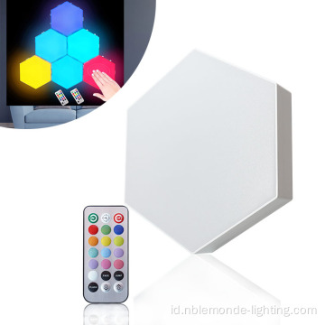 Dekoratif RGB Lampu Dinding Honeycomb Sensitif Sensitif